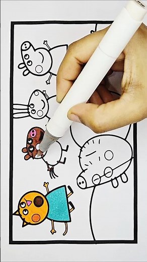 Peppa Pig Drawing and Coloring for Kids, #drawing #peppapigdrawing #peppapigcoloring #peppapig