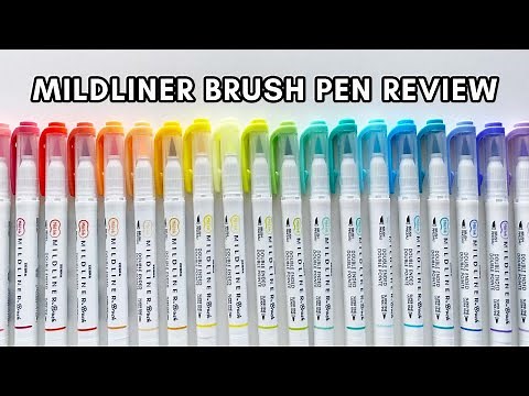 Mildliner Brush Pen Review - Mildliner set of 25 - Full Honest Review