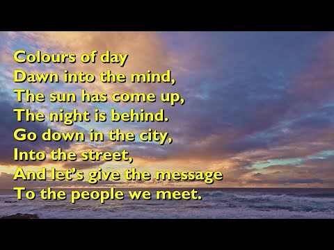 Colours of Day (Light Up the Fire - 3vv+refrain) [with lyrics for congregations]