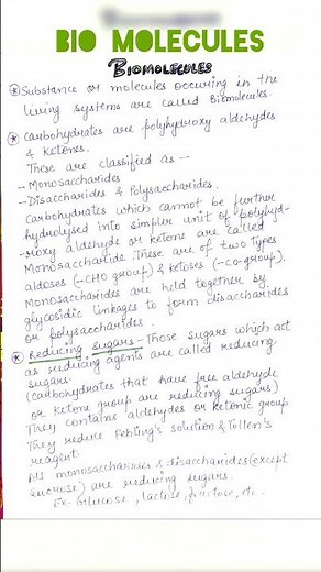 Biomolecules Class 12 Chemistry | Board Exam | #shortsfeed #shorts #ytshorts
