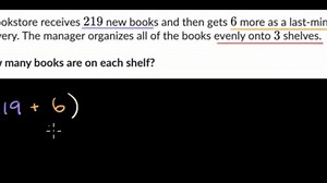 Solving multi-step problems (division): books