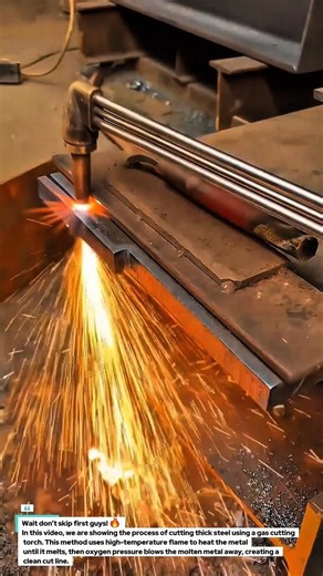 Powerful Steel Cutting Process with Gas Torch | Efficient or Not?.