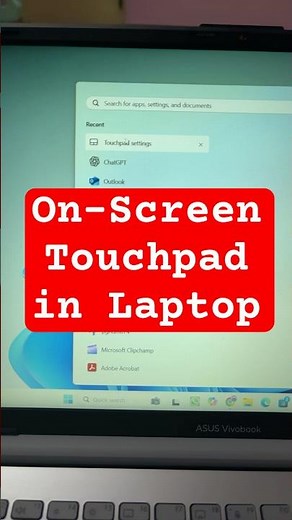 On-screen touch pad setting in laptop #touchpad #onscreen #touch #laptop