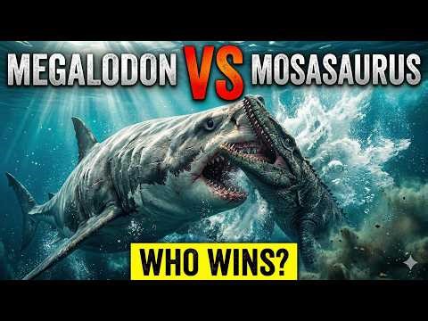 MEGALODON vs MOSASAURUS: Battle For The Ocean Throne! 🦈 🐊 (The TRUE King?)