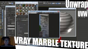 VRay Marble Texture Tutorial - Unwrap UVW - Floor Generator
