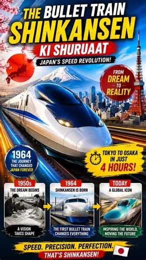 🚄 The Shinkansen: The Bullet Train That Changed Japan Forever! 🇯🇵⚡#Shinkansen #BulletTrain
