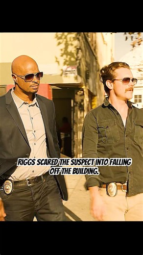 Riggs scared the suspect into falling off the building.#foryou #shortvideo #shorts #shortsvideo
