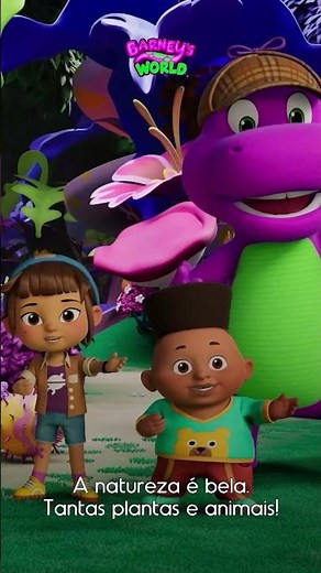 Barney e os amigos cantam na natureza 💜🎵 | Mundo de Barney #Cartoonito #Barney #Animação #shorts