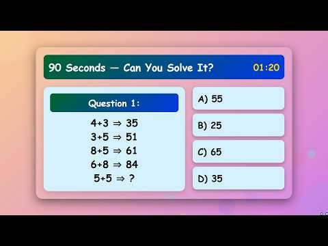 Math Quiz: What's the Pattern? Solve These Math Puzzles