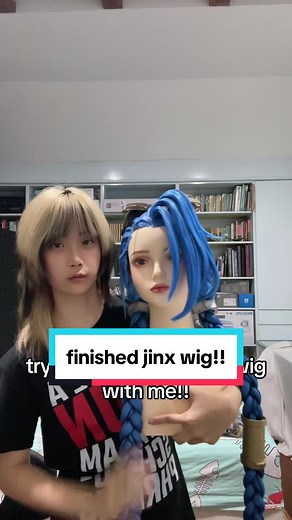 lowkey ive been making too many videos with no makeup what if you guys forget how good i am at makeup #wig #wip #cosplay #cosplaywig #cosplayer #cosplaygirl #wigwip #cosplayersofinstagram #cosplayersoftiktok #cosplaywip #cosplaywigtutorial #tutorial #progress #fyp #arcane #arcanejinx #jinx #jinxcosplay #leagueoflegends #leaguecosplay #arcanecosplay #riotgames