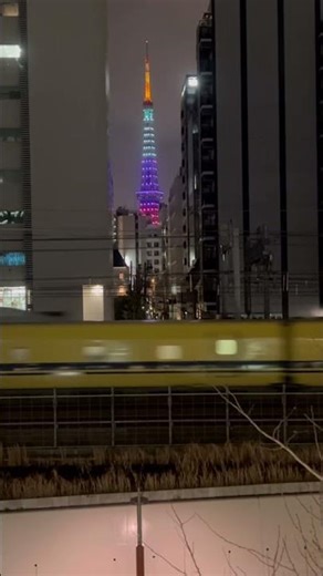ドクイエロー T5 と東京タワー🗼為大家獻上搭椰🚄與東京鐵塔🗼Dr.Yellow and Tokyo Tower.🗼