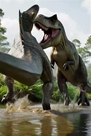 Triceratops vs Spinosaurus — When a powerfull #dinosaurbattle #dinosauraction #dinosaurfacts