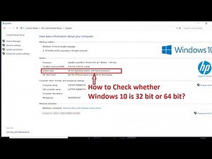 How to check whether Windows 10 is 32 bit or 64 bit?