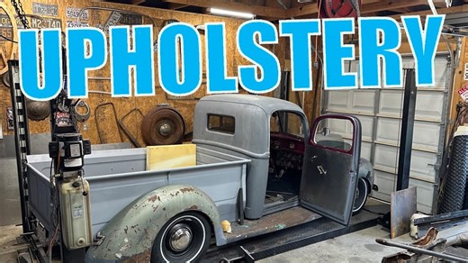 DIY upholstery making interior panels for a 1940 shop truck