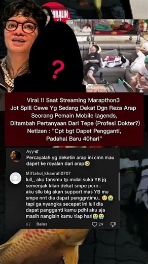 JOT SPILL REZA ARAP IS CLOSE TO ML PLAYERS, IS IT TRUE? #rezaarap #marapthon3 #yb #ybrap
