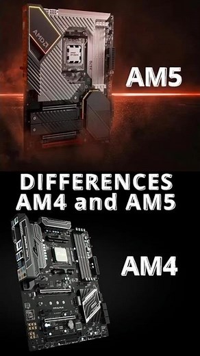 Differences between AM4 and AM5 motherboards.