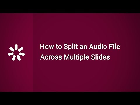 How to Split an Audio File Across Multiple Slides