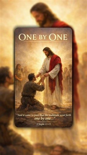 He does not see a crowd. He sees you. The Savior knows your name, your fears, your prayers, and your potential. In 3 Nephi, they came forward one by one to feel the prints in His hands. That moment was personal. That witness was individual. Christ invites each of us to know Him personally. And when we choose to come unto Him, He promises to come unto us. “And it came to pass that the multitude went forth, and thrust their hands into his side, and did feel the prints of the nails in his hands and