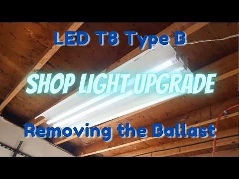 Fluorescent Shop Light Upgrade - Replacing the Bulbs with T8 LED Bulbs