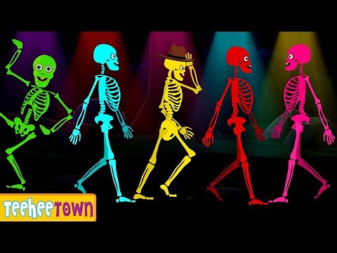 Midnight Magic | Five Skeletons Went Out One Night | Funny Halloween Songs By Teehee Town
