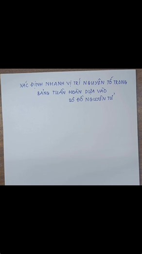 Xác định vị trí nguyên tố trong bảng tuần hoàn thật đơn giản! #Hoahoc #khoahoctunhien #giaovienhoahoc #bangtuanhoanhoahoc #cautaonguyentu