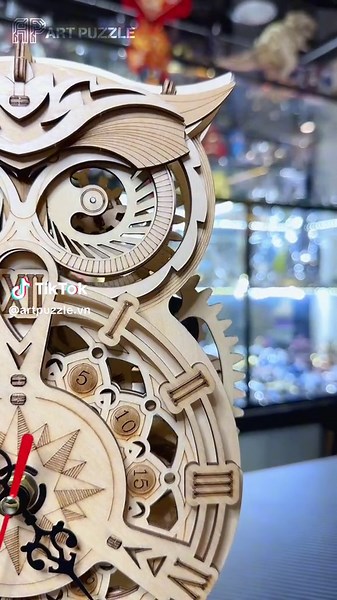 Mô Hình Gỗ 3D Lắp Ráp Đồng Hồ Con Cú