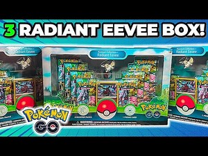 3 Pokemon GO Radiant Eevee Premium Collection Box OPENING! (24 Booster Packs)