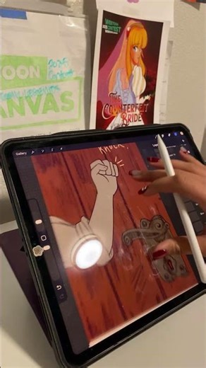 Drawing My Webtoon Episode Live #webtoon #livedraw #procreate