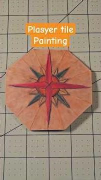 Painting a plaster tile #map #art #making