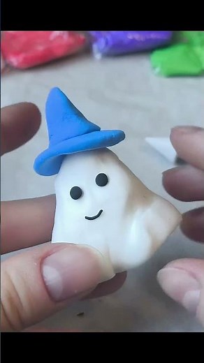 How to Make a Cute Clay Ghost 👻| Simple Halloween Decoration 🎃
