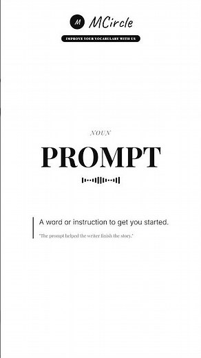 Learn English: What is Prompt? | Vocabulary Shorts