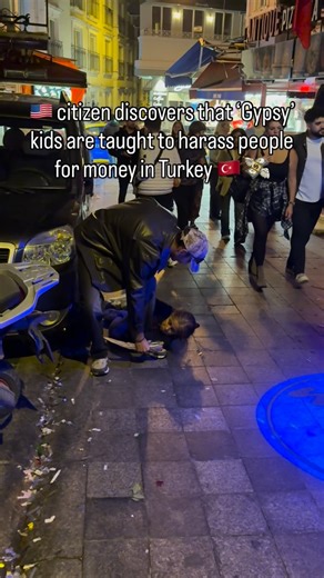 Istanbul, Turkey 🇹🇷: for centuries, Gypsy or ‘Romani’ people have lived across Europe and the Middle East, earning a living through street performance and begging. In Turkey, I’ve seen some kids approach pedestrians and hold on until someone gives them money. The best way to avoid it is not to make eye contact and keep walking — if you engage too much, they’ll persist. It might look sad, but it’s often the parents who send them. | Passportpapi.usa