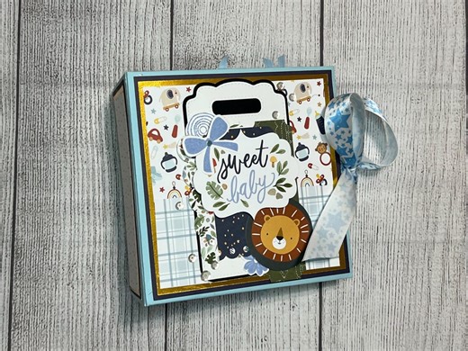 6x6 Baby Boy Mini Album: Handmade Keepsake Memory Book for New Mom - Etsy