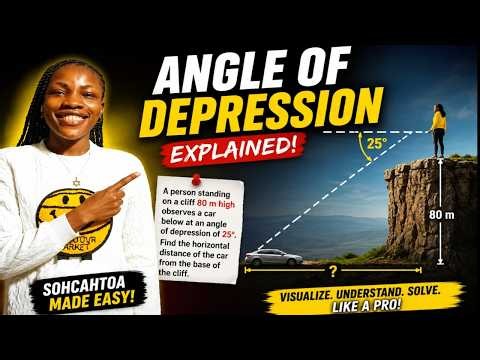 Angle of Depression Word Problems | Mathematics Made Easy