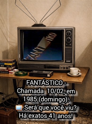 FANTÁSTICO - Chamada 10/02, em 1985 (domingo) Há exatos 41 anos! #globo #nostalgia #nostalgia80an #fantastico