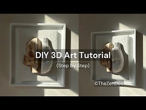 Unique 3D Plaster Art on Canvas Tutorial | DIY Styrofoam Art Tutorial
