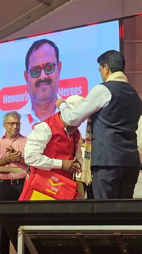 Felicitated top GDS of Andhra Postal Circle with CM N. Chandrababu Naidu garu #shorts