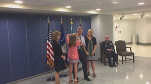 Gen. Paul J. Selva, Vice Chairman of The Joint Staff, presides over the promotion of our incoming Air Force District of Washington commander, Maj. Gen. James A. Jacobson, with help from family members including Gen. Jacobson's wife, Nancy; his son, Ian; his daughter, Siena; his sister, Jan Jacobson-Hoesley; his aunt, Virginia Purdiak; and his mother-in-law, Shirley Knight. Be sure to check back tomorrow, Tuesday, June 20, at 10:00 a.m., for the live-stream of our AFDW change of command ceremony.