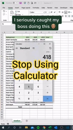 My Boss Was Using a Calculator… Then I Showed Him This Excel Trick 😱