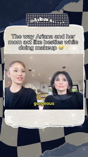 The way Ariana and her mom act like besties while doing makeup 😭✨ #arianagrande