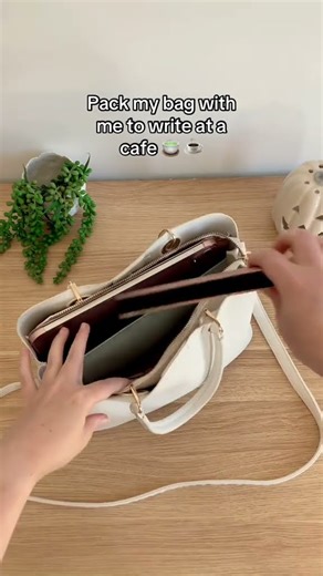 Pack my bag with me to go write at a cafe