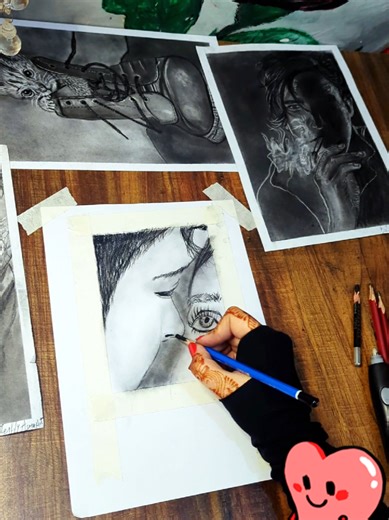 Realistic Charcoal Butterfly Sketching Art