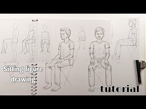 How to draw Sitting Poses / Sitting figure drawing tutorial / part-1