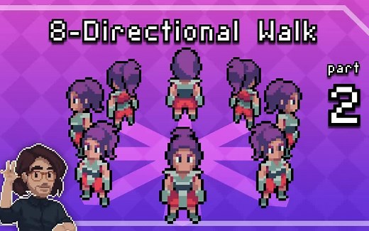 【像素艺术】8方向行走动画 [第2部分]