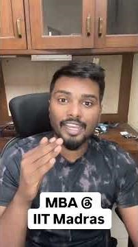 MBA @ IIT Madras, NIRF Rank 1 Engineering College - Deadline 31st Jan #mba #iitmadras #iitm #mba