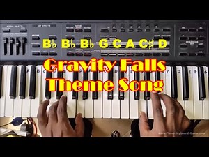 Gravity Falls Theme Song Easy Piano Chords and Melody Tutorial