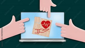 The concept of health insurance. Animation, a place to copy Stock Video