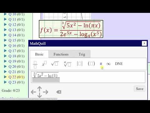 Entering Expressions and Functions in MOER Assessments