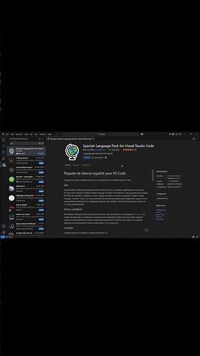 Cómo cambiar el idioma de Visual Studio Code a español. #programming #programmingtutorial #tutorial