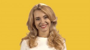 Portrait Pretty Attractive Blonde Woman Blue Stock Footage Video (100% Royalty-free) 3603166487 | Shutterstock